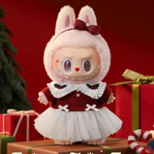 genuine pop mart the monsters labubu mokoko christmas ‘twinkly fairy tale’ series plush (17cm) – pop land exclusive