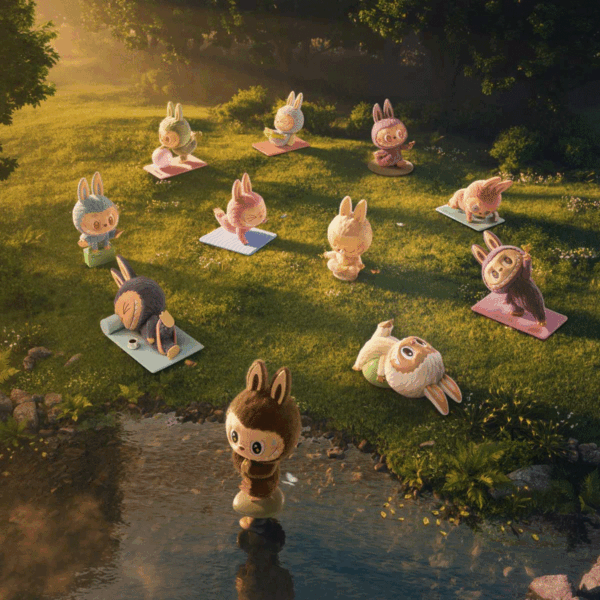 labubu lazy yoga series blind box